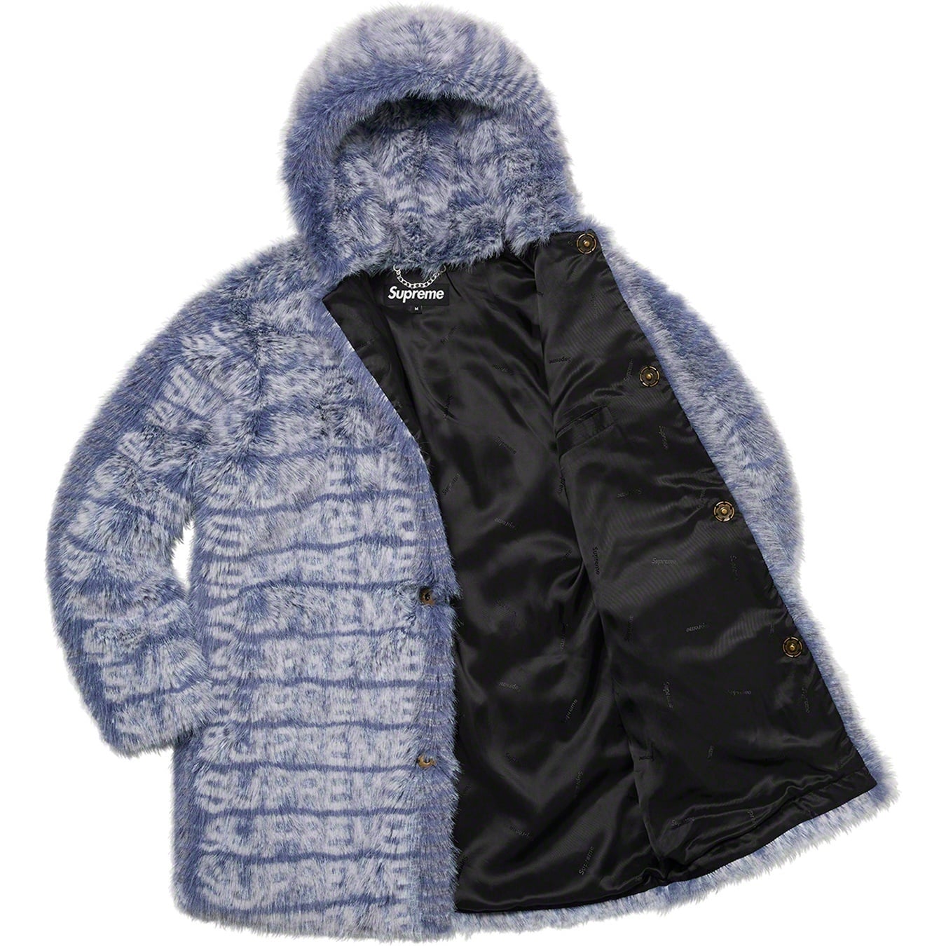 Faux Fur Hooded Coat view 3